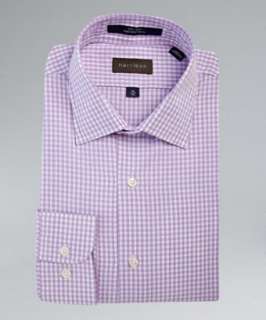 Harrison violet gingham spread collar dress shirt   