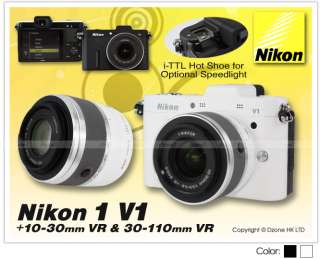 Nikon V1 Digital Camera Kit (4) w/ 1 Nikkor 10 30mm+30 110mm VR Lens 