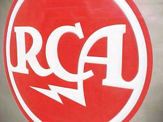 RCA TIN TV SIGN TELEVISION TUBE VINTAGE ELECTRONICS SERVICE SHOP 