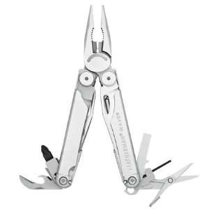 Leatherman Wave Tool with Leather Case   Stainless Finish 