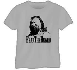 The Dude Fear The Beard Big Lebowski T Shirt  