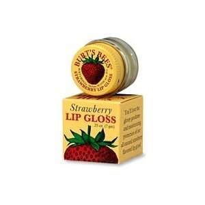  Burts Bees Beeswax Lip Gloss, Strawberry .25 oz glass jar 