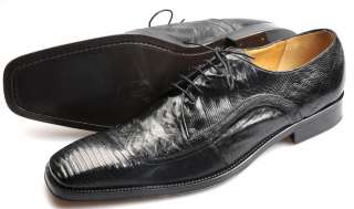   Black Lizard & Ostrich Wingtip Oxford Shoes 12 W   NIB $1,495  