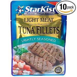 Starkist Light Meat Tuna Fillets, Lightly Seasoned, 5 Ounce Pouches 