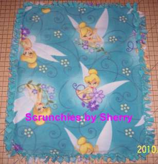 Disney Aqua Tinker Bell Fleece Baby Pet Lap Blanket  