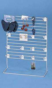   Counter Top Display Rack With 12 Ajustable 4 Long Peg Hooks  