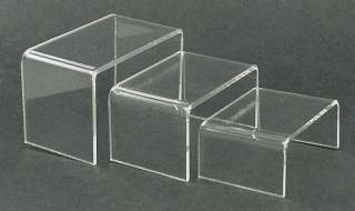 ACRYLIC DISPLAY RISERS Set of 3 for Figurines & Miniatures  