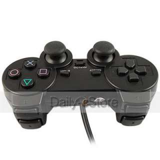 Black Wired Shock Controller For Playstation2 PS2  