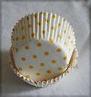 100 yellow polka dot white Cupcake liners baking cup