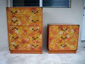 MOD 60S FLOWER POWER DREXEL WHIMSY CAMPAIGN CHESTS  