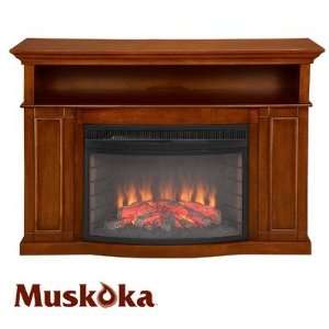  Sheppard Electric Fireplace in Burnished Pecan