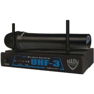  NEW NADY UHF 3 HT SYS (MU2/480.55) WIRELESS HANDHELD MICROPHONE 