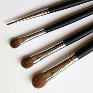 4pc Make Up Mineral Eyeshadow Pro Eye Shadow Brush Set  