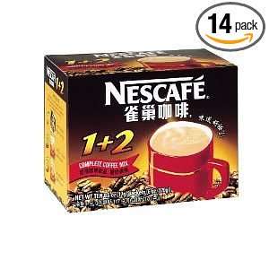 Nescafe 1+2 Instant Coffee with Creamer and Sugar (10 Packets), 6 