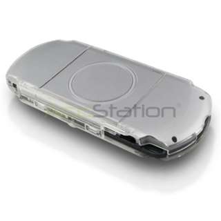 For SONY PSP 3000 Clear Crystal Hard Case + Battery + Back Door Cover 