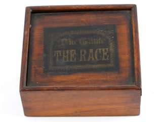 , Early Victorian, possibly earlier, boxed parlour Horse Racing game 
