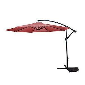   Offset Aluminum Patio Umbrella, Terracotta Red Patio, Lawn & Garden