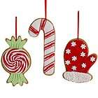 NEW RAZ Candy Cane Mitten & Candy Christmas Cookie Orns
