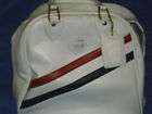 vintage amf voit white red and blue retro bowling bag