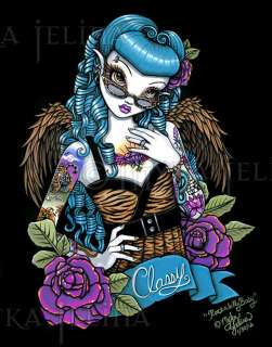 RockaBilly Baby Tattoo Angel Gothic Fairy Signed Print  