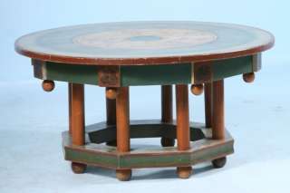 Original Antique Painted Danish Round Coffee Table Circa 1920  