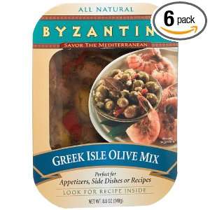 Byzantine Greek Isle Olive Mix, 8.8 Ounce Tray (Pack of 6)  