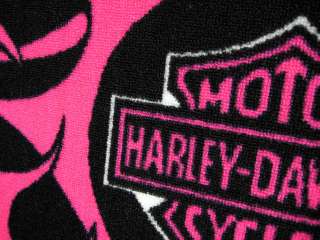Hot Pink Harley Davidson 30` X 20` Tufted Area Rug  