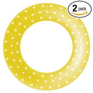 Ideal Home Range 10.5 Inch Diameter Paper Plates, Large Spot Yellow, 8 