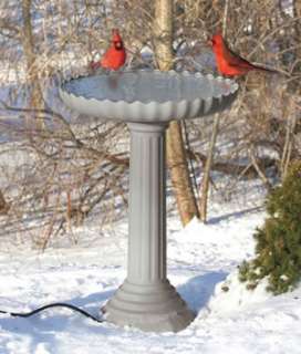 ALL SEASONS DECORATIVE HEATED BIRDBATH W/ PEDESTAL  