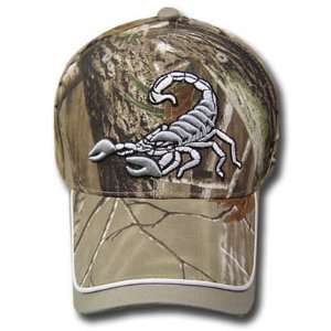   OUTDOOR BROWN CAMOUFLAGE HAT CAP REAL TREE SCORPION