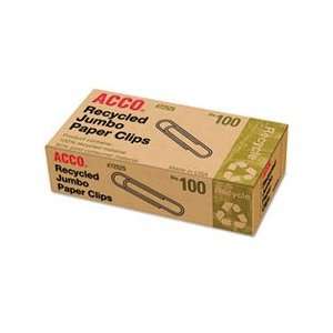  Recycled Paper Clips, Jumbo, 100/Box, 10 Boxes/Pack