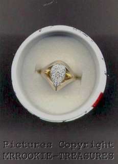 Eleven Diamonds Pear Shape Cluster Womens 14K Ring  