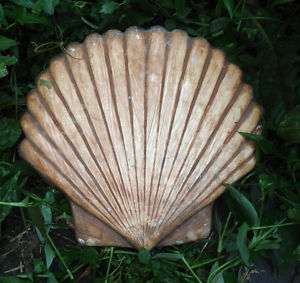 shell stepping stone plastic mold concrete plaster  