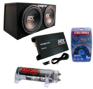   kit combo system kit 2 subs box amplifier amp kit capacitor warrnanty