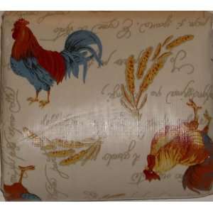  Better Homes and Gardens Rooster & Grain PEVA Tablecloth 