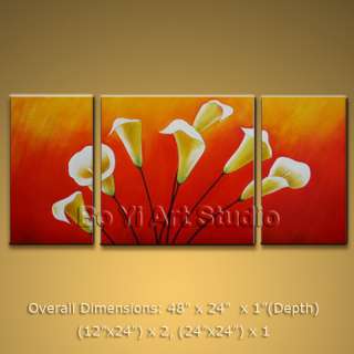   Oil Painting Cala Lily Flower Contemporary Canvas Wall Art  