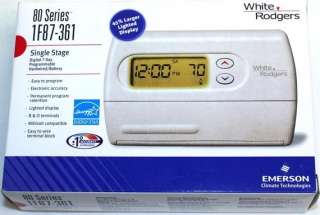 White Rodgers 7 Day Programmable Thermostat 1F87 361  