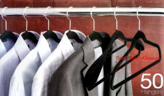 Lot 50 Velvet Clothes Hangers Closet Clothing Storage  