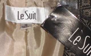 LE SUIT Black/Taupe Skirt/Jacket Suit   Size 16   NEW/NWT  