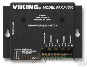 Viking FAXJ 1000 FaxJack Phone Fax Jack Switch NEW  