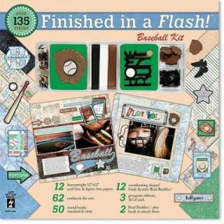 HOTP FINISHED IN A FLASH SCRAPBOOK PAGE KIT ~ BASEBALL  