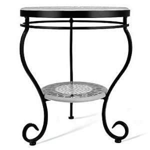 Vidonia Double tiered Outdoor Side Table   Frontgate, Patio Furniture 