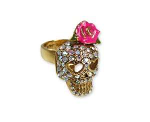   Johnson Betsey The Vampire Slayer Skull Ring   Size 7 1/2 Jewelry