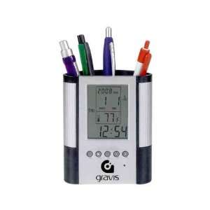 working days   Pen cup with LCD digital alarm clock and thermometer 