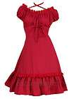 Victorian Gothic Lolita Red Cotton dress Custom made 68