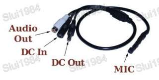   Mic Audio Mini Spy Microphone RCA with DC power output for CCTV Camera