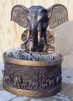 Large Cast Bronze Elephant Wall Water Fountain  