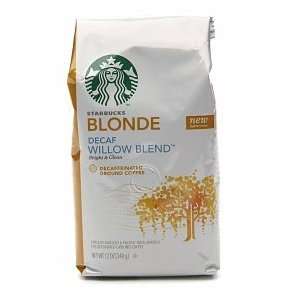Starbucks Coffee Blonde Roast, Willow Blend Decaf, Ground, 12 oz 