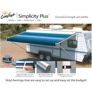 NEW RV Carefree RV Simplicity Plus Awning   18 BORDEAUX With Hardware 