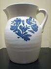 OLD WATT POTTERY APPLE PITCHER JUG with 3 LEAVES 16  